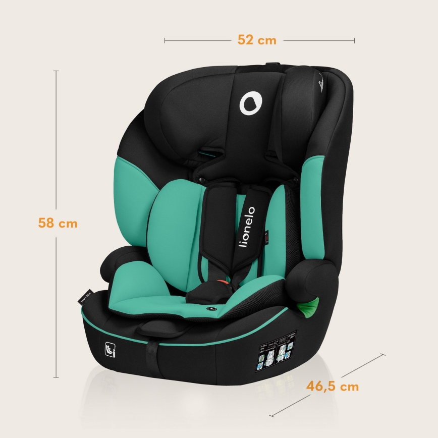 Lionelo - LEVI i-Size turvatool 76-150 cm Smaragdroheline
