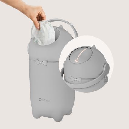 Lionelo - Mähkmete prügikast PUREBIN 10 l hall