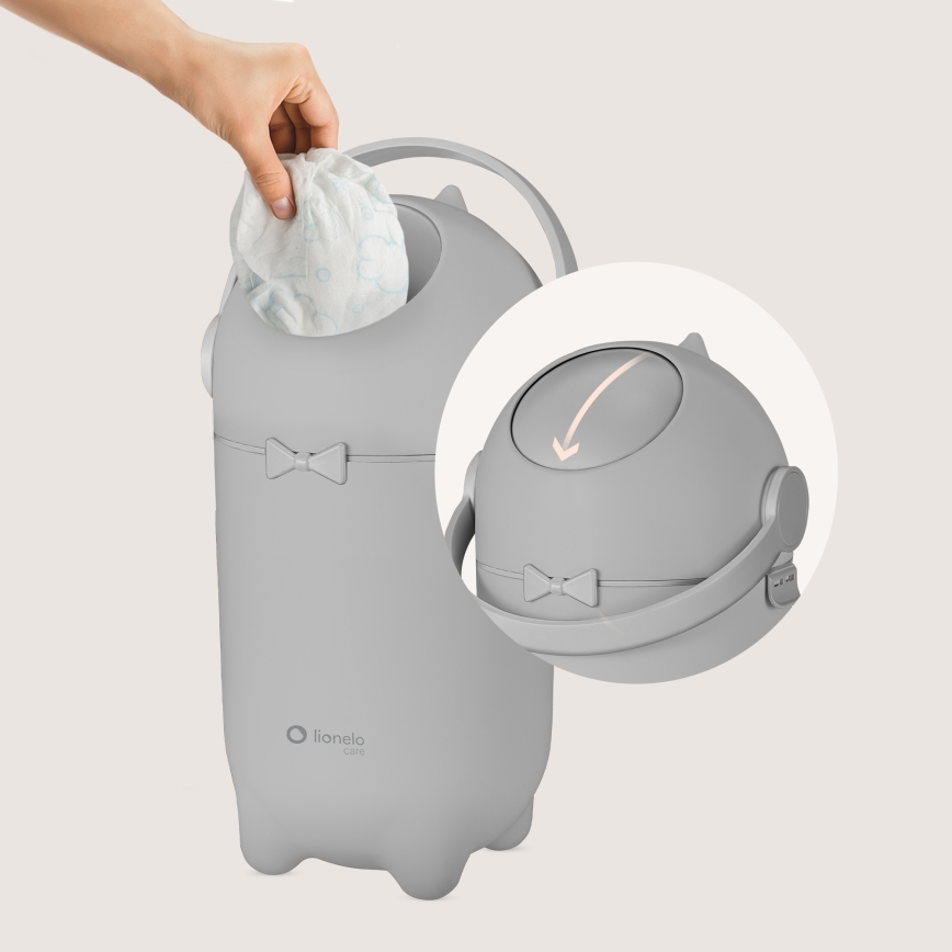 Lionelo - Mähkmete prügikast PUREBIN 10 l hall
