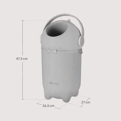 Lionelo - Mähkmete prügikast PUREBIN 10 l hall