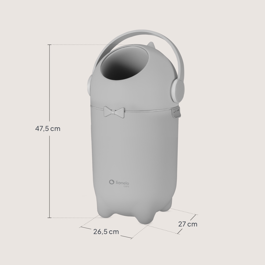 Lionelo - Mähkmete prügikast PUREBIN 10 l hall