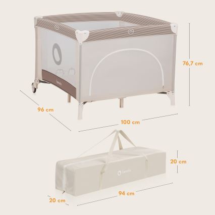 Lionelo - mänguaedik BONNIE Beige Sand