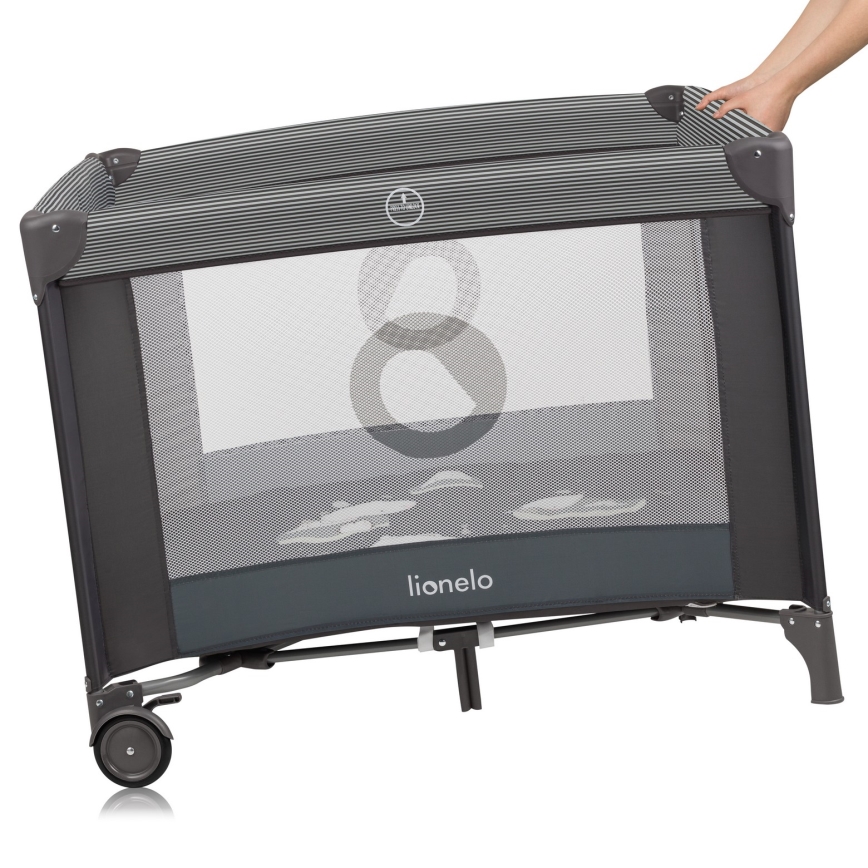 Lionelo - mänguaedik BONNIE, hall, skandinaaviastiilne