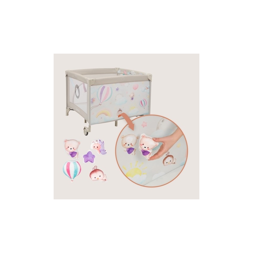 Lionelo - mänguaedik MILLE PLUS hall-beež