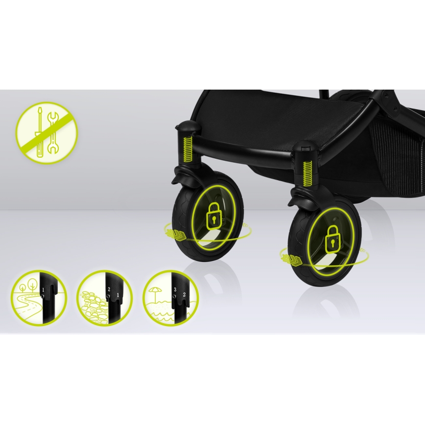 Lionelo - MARI TOUR kombineeritud 2-in-1 vanker Grey Stone