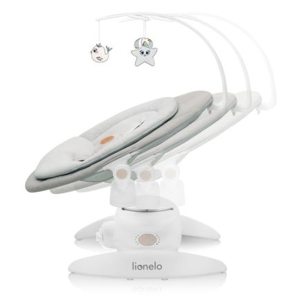 Lionelo - Muusikaga lapsekiik MELL Beige Sand 4xAA + kaugjuhtimispult