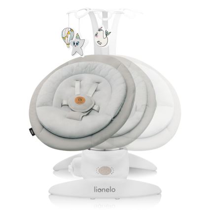 Lionelo - Muusikaga lapsekiik MELL Beige Sand 4xAA + kaugjuhtimispult