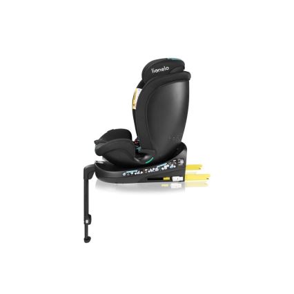 Lionelo - NAVY i-Size pööratav laste turvatool alusega 40-150 cm must/türkiissinine