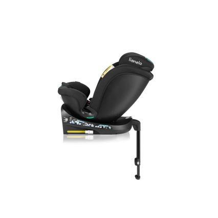Lionelo - NAVY i-Size pööratav laste turvatool alusega 40-150 cm must/türkiissinine