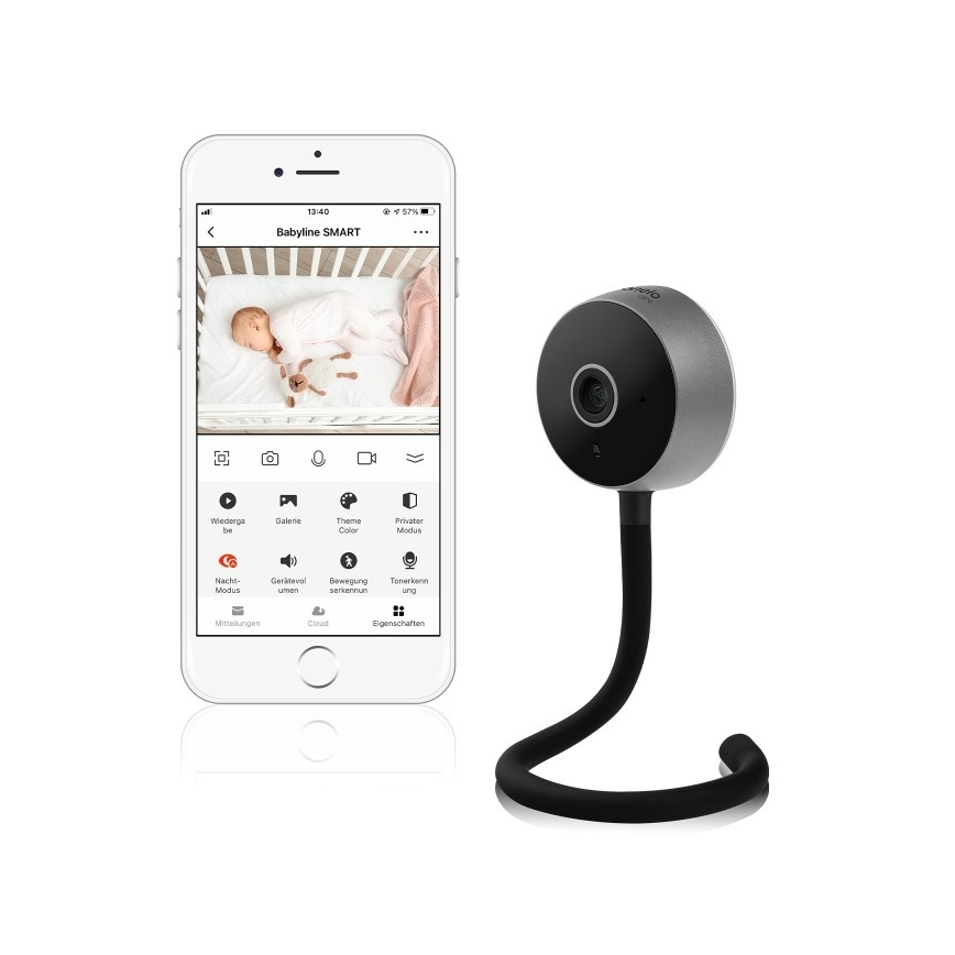 Lionelo - Nutikas beebimonitor BABYLINE SMART Wi-Fi Must