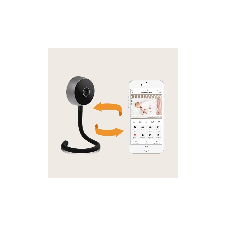 Lionelo - Nutikas beebimonitor BABYLINE SMART Wi-Fi Must