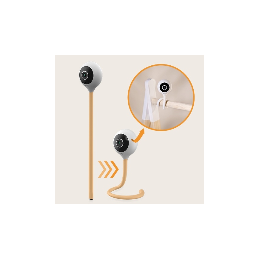 Lionelo - Nutikas beebimonitor BABYLINE SMART Wi-Fi valge