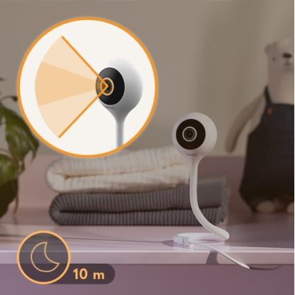 Lionelo - Nutikas beebimonitor BABYLINE SMART Wi-Fi valge