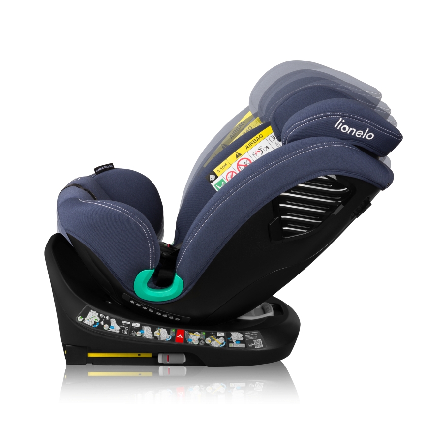 Lionelo - pöörlev turvatool alusega BASTIAAN ONE i-Size 40-150 cm tumesinine