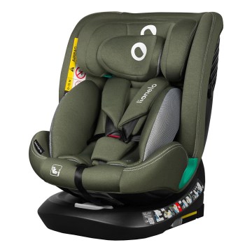 Lionelo - pööratav autosõidutool alusega BASTIAAN ONE i-Size 40-150 cm roheline oliiv