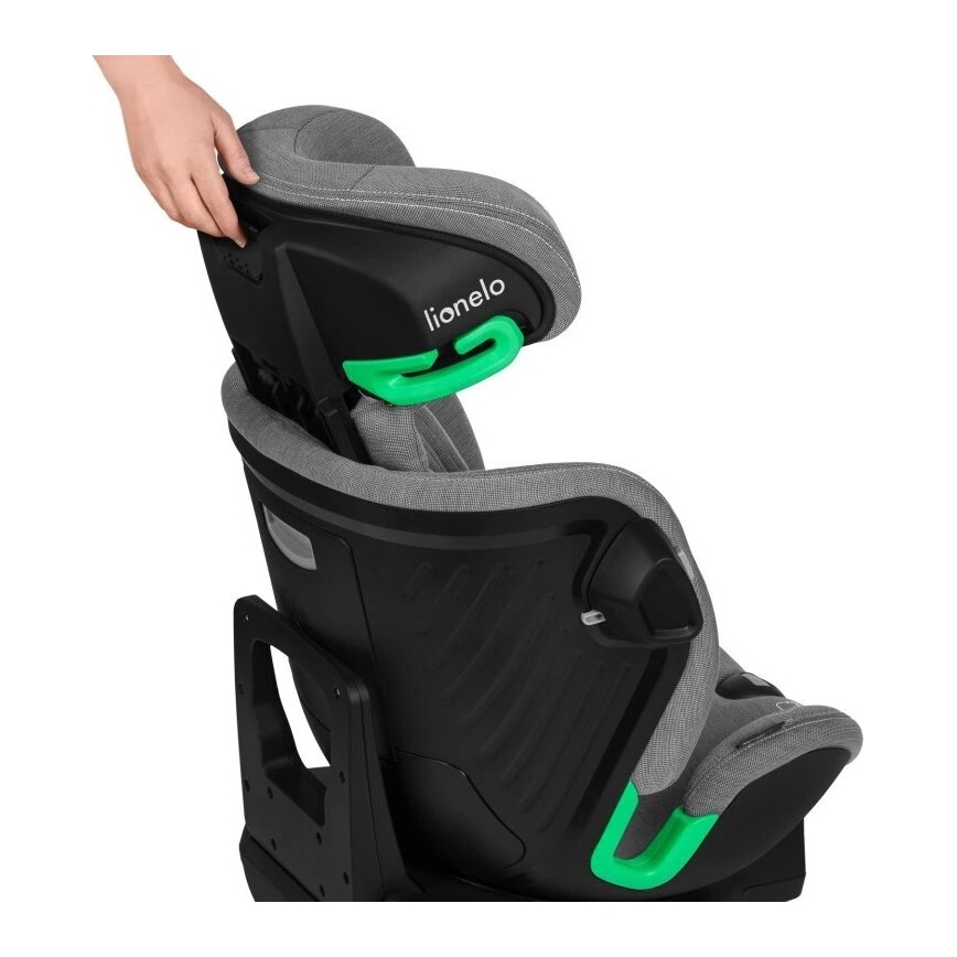 Lionelo - pööratav autosõidutool alusega HARMONY i-Size 40–150 cm must/hall