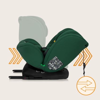 Lionelo - pööratav autoturvatool alusega BASTIAAN i-Size 40-150 cm Green Forest