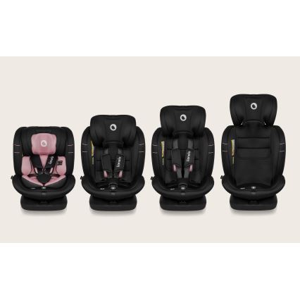 Lionelo - pööratav autoturvatool alusega BASTIAAN i-Size 40-150 cm Pink Rose