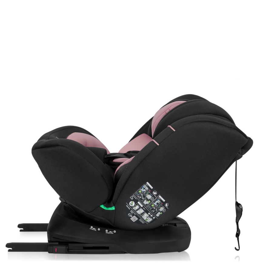 Lionelo - pööratav autoturvatool alusega BASTIAAN i-Size 40-150 cm Pink Rose