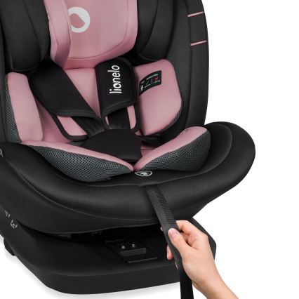 Lionelo - pööratav autoturvatool alusega BASTIAAN i-Size 40-150 cm Pink Rose