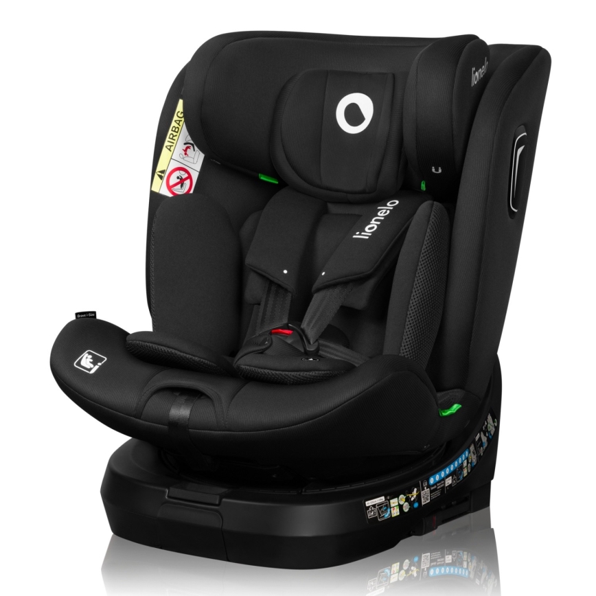 Lionelo - pööratav autoturvatool alusega BRAVE i-Size 40-150 cm Black Carbon