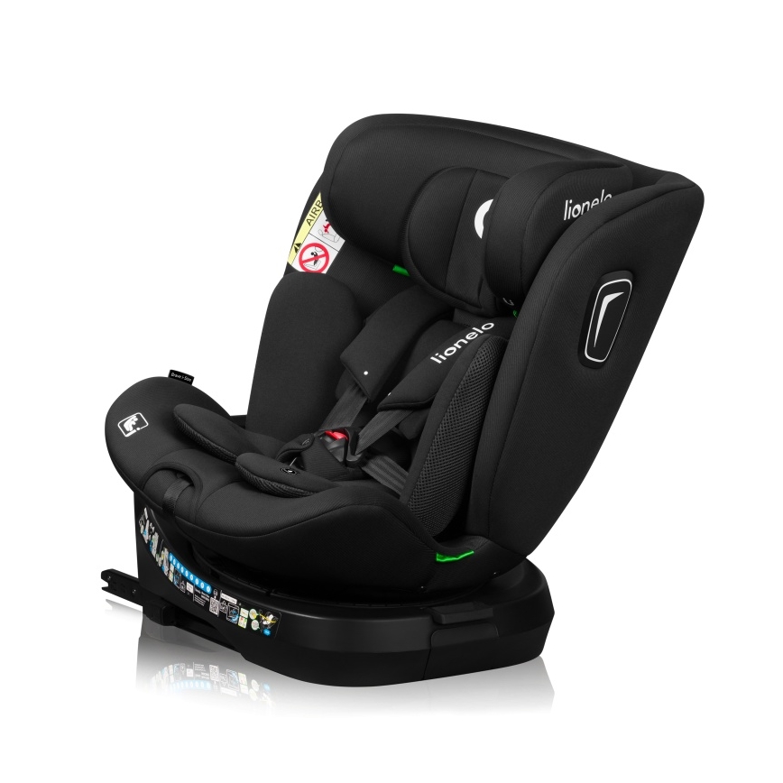 Lionelo - pööratav autoturvatool alusega BRAVE i-Size 40-150 cm Black Carbon