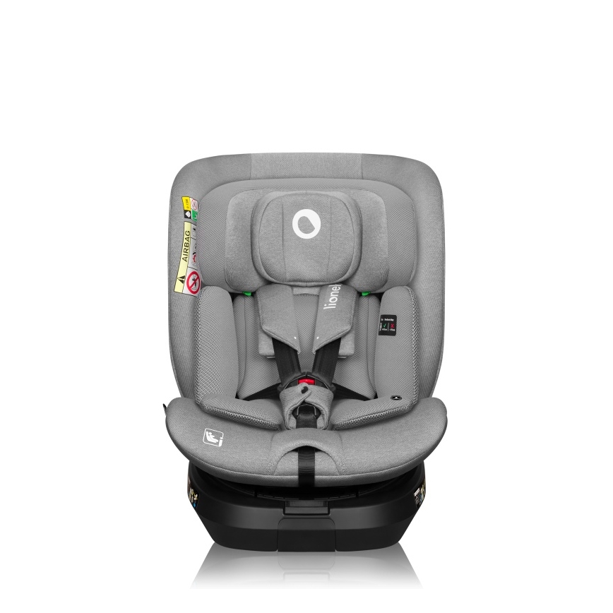 Lionelo - Pööratav autoturvatool alusega BRAVE i-Size 40-150 cm, kivihall