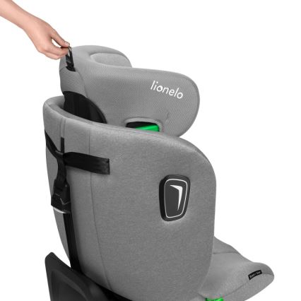 Lionelo - Pööratav autoturvatool alusega BRAVE i-Size 40-150 cm, kivihall