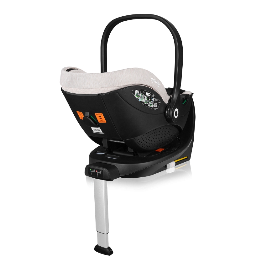 Lionelo - pööratav autoturvatool alusega MOXIE SET i-Size 40-87 cm liivbeež