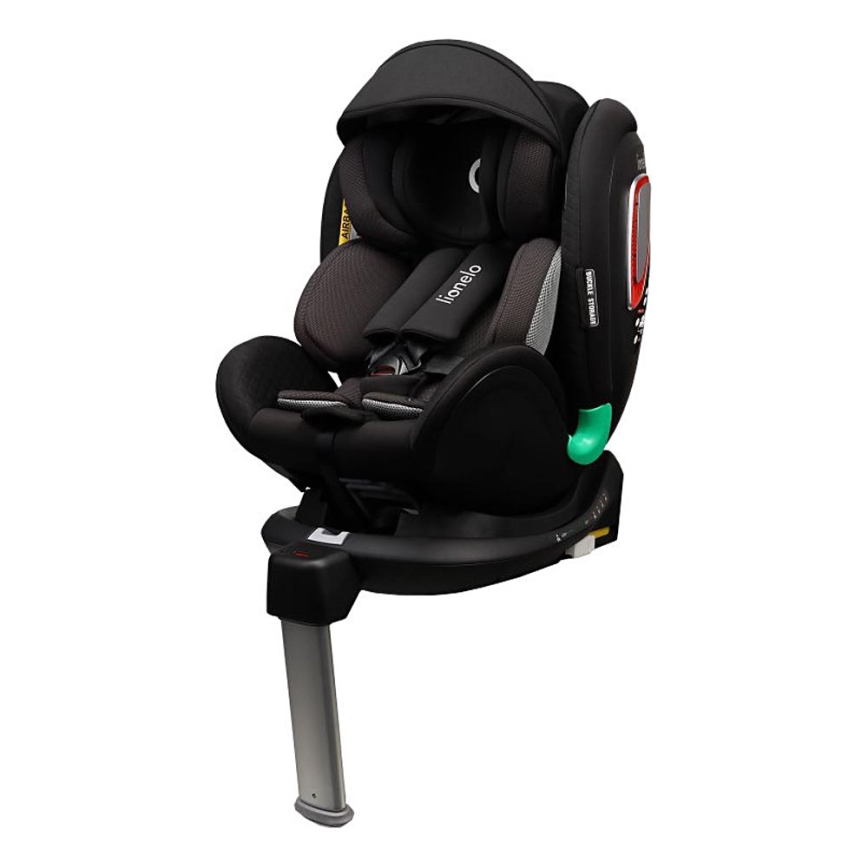 Lionelo - Pööratav i-Size turvatool alusega ANTOON PLUS 40-105 cm Black Onyx