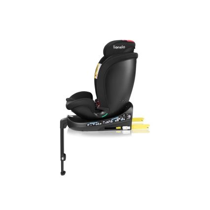 Lionelo - pööratav lapse turvatool alusega NAVY i-Size 40-150 cm must/punane