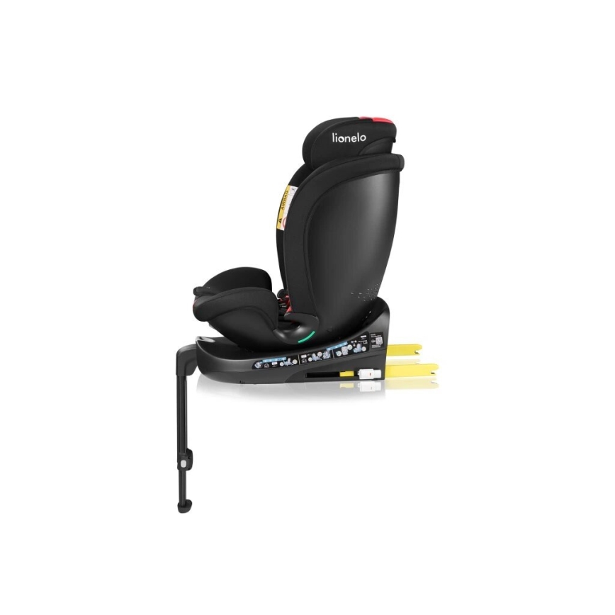 Lionelo - pööratav lapse turvatool alusega NAVY i-Size 40-150 cm must/punane