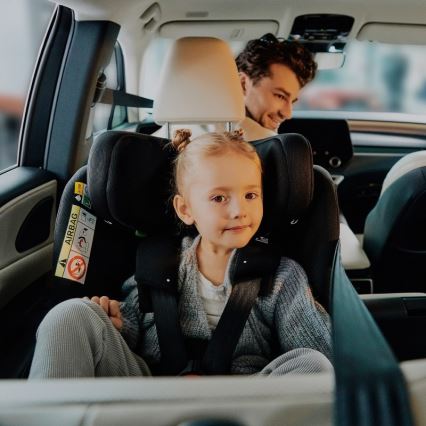 Lionelo - Pööratav lapse turvatool koos alusega BRAVE i-Size 40-150 cm Black Carbon