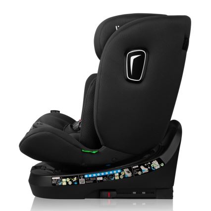Lionelo - Pööratav lapse turvatool koos alusega BRAVE i-Size 40-150 cm Black Carbon
