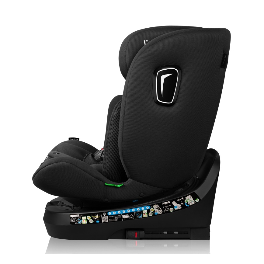 Lionelo - Pööratav lapse turvatool koos alusega BRAVE i-Size 40-150 cm Black Carbon