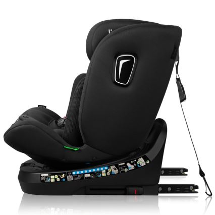 Lionelo - Pööratav lapse turvatool koos alusega BRAVE i-Size 40-150 cm Black Carbon
