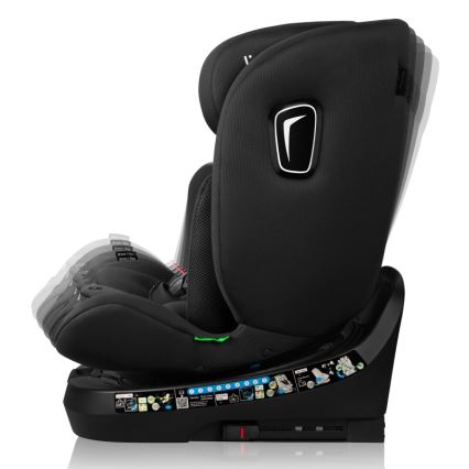 Lionelo - Pööratav lapse turvatool koos alusega BRAVE i-Size 40-150 cm Black Carbon