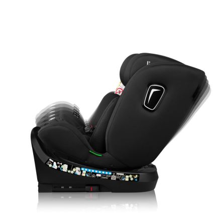 Lionelo - Pööratav lapse turvatool koos alusega BRAVE i-Size 40-150 cm Black Carbon