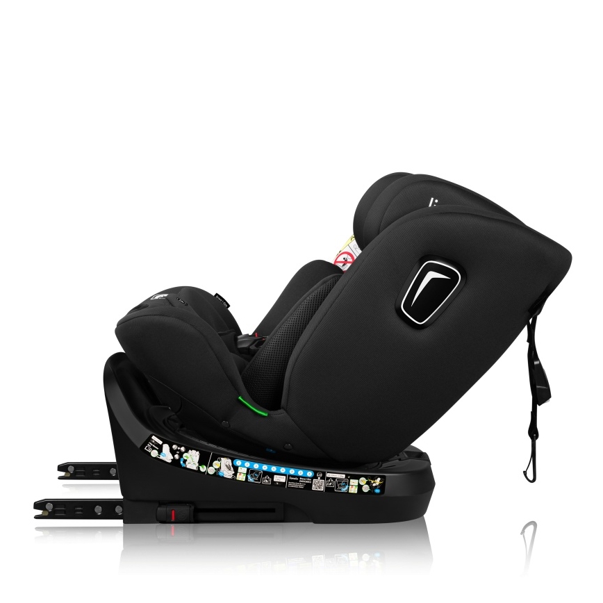 Lionelo - Pööratav lapse turvatool koos alusega BRAVE i-Size 40-150 cm Black Carbon