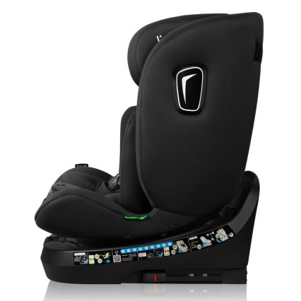 Lionelo - Pööratav lapse turvatool koos alusega BRAVE i-Size 40-150 cm Black Carbon