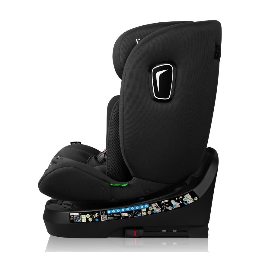 Lionelo - Pööratav lapse turvatool koos alusega BRAVE i-Size 40-150 cm Black Carbon