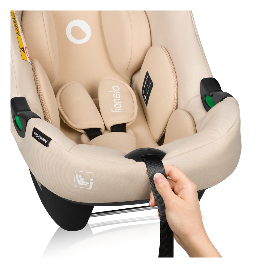 Lionelo - pööratav laste turvatool alusega ASTRID SET i-Size 40-87 cm beež liiv