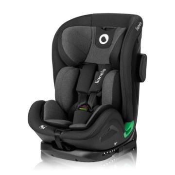Lionelo - pööratav laste turvatool alusega HARPER i-Size 76-150 cm Black Carbon