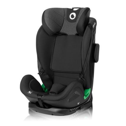 Lionelo - pööratav laste turvatool alusega HARPER i-Size 76-150 cm Black Carbon