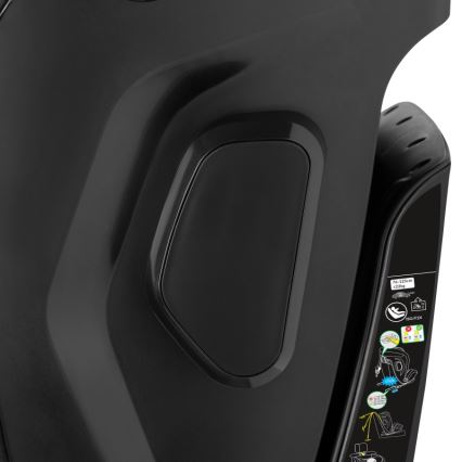 Lionelo - pööratav laste turvatool alusega HARPER i-Size 76-150 cm Black Carbon