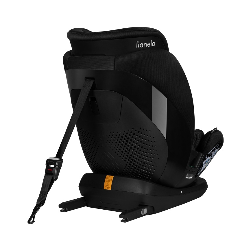 Lionelo - pööratav laste turvatool alusega LAVENDER i-Size 76-150 cm Black Carbon