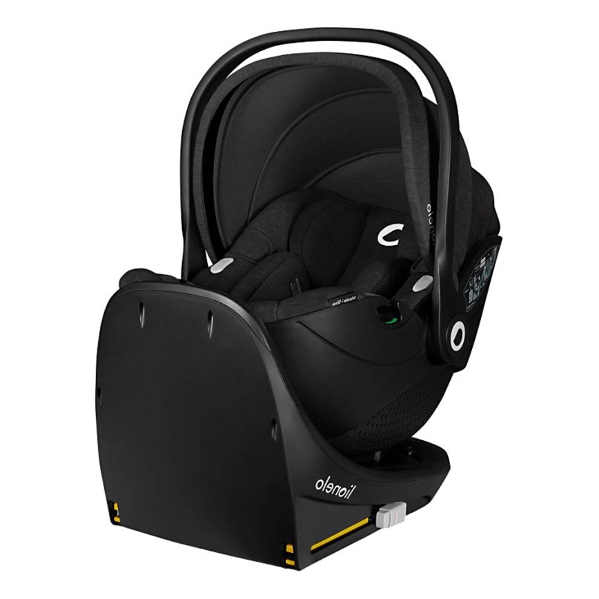 Lionelo - Pööratav laste turvatool alusega MOXIE SET i-Size 40-87 cm süsinikmust