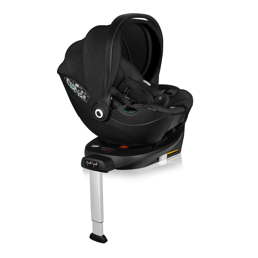 Lionelo - Pööratav laste turvatool alusega MOXIE SET i-Size 40-87 cm süsinikmust