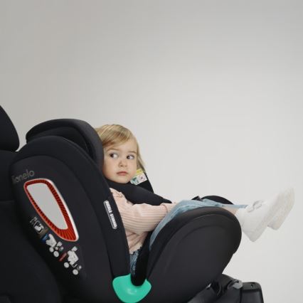 Lionelo - pööratav lapse turvatool alusega ANTOON PLUS i-Size 40-105 cm Must Onüks