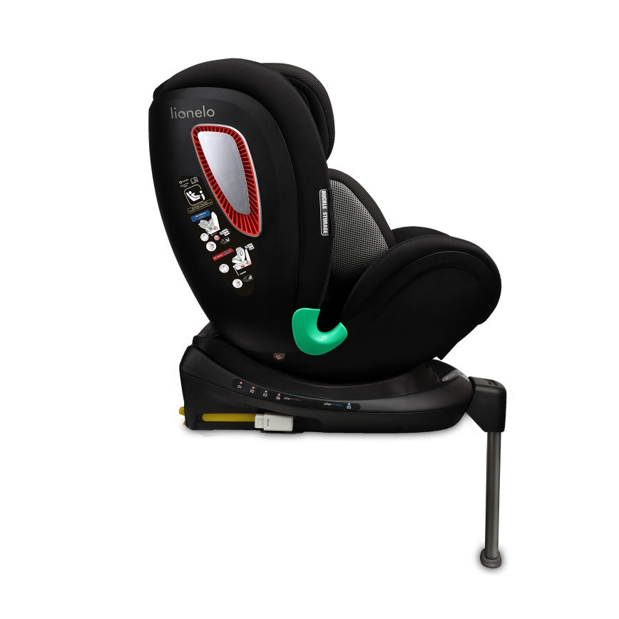Lionelo - pööratav lapse turvatool alusega ANTOON PLUS i-Size 40-105 cm Must Onüks